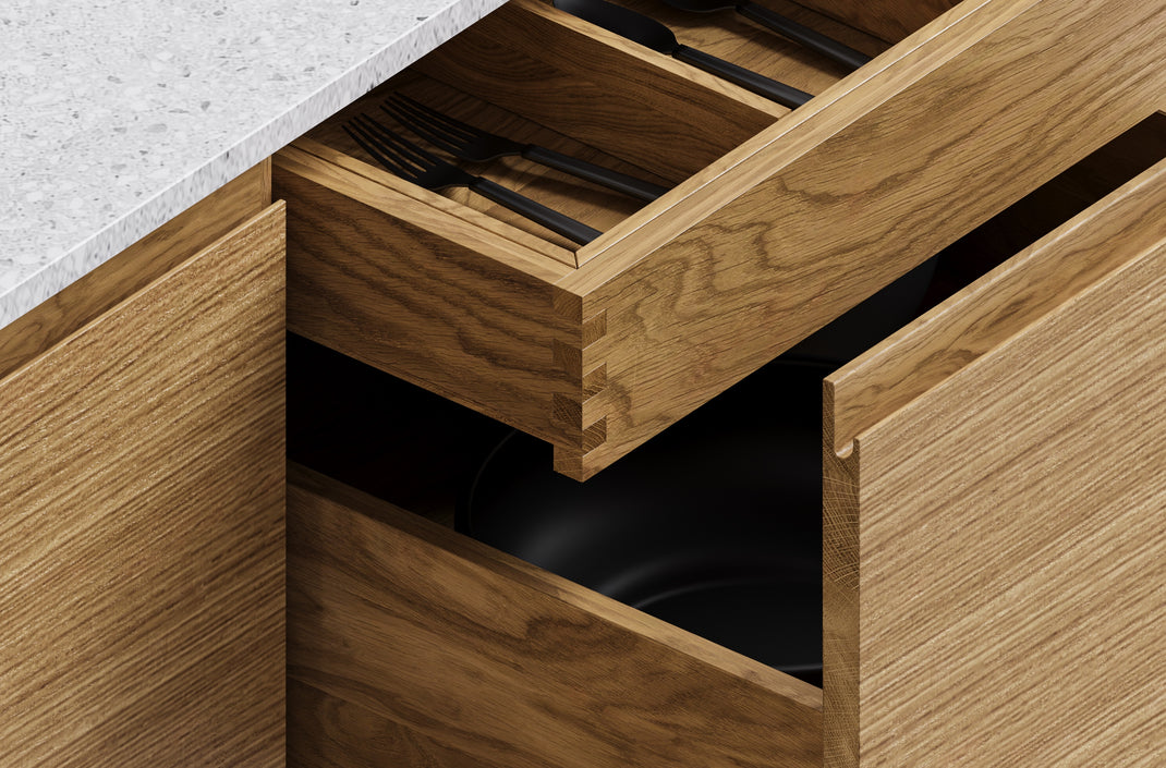 White Oak Premium Kitchen Cabinets - Beyond Kitchen Inc.