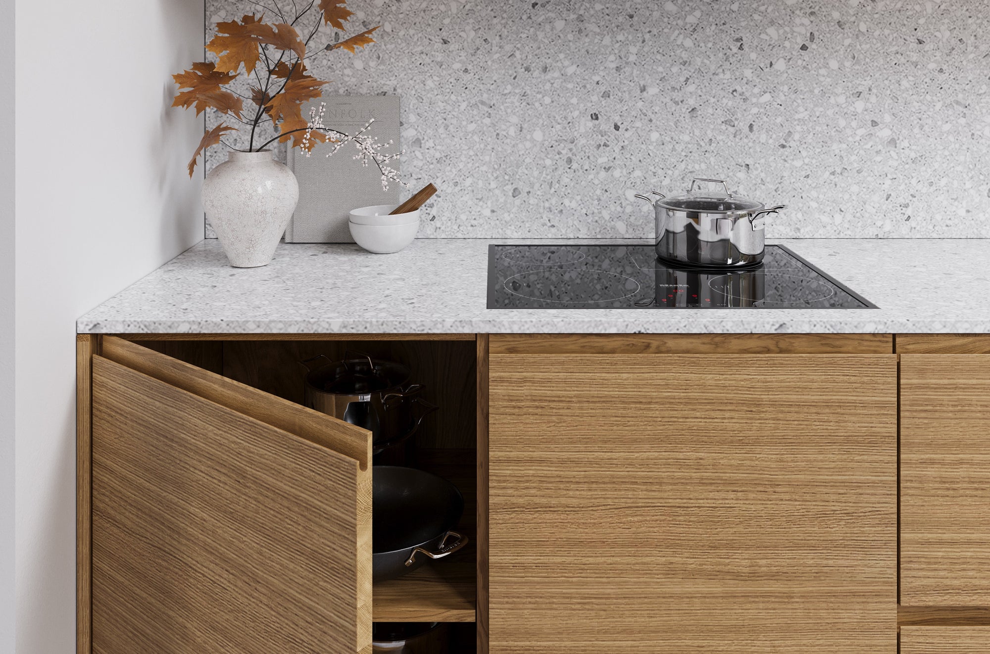 White Oak Premium Kitchen Cabinets - Beyond Kitchen Inc.