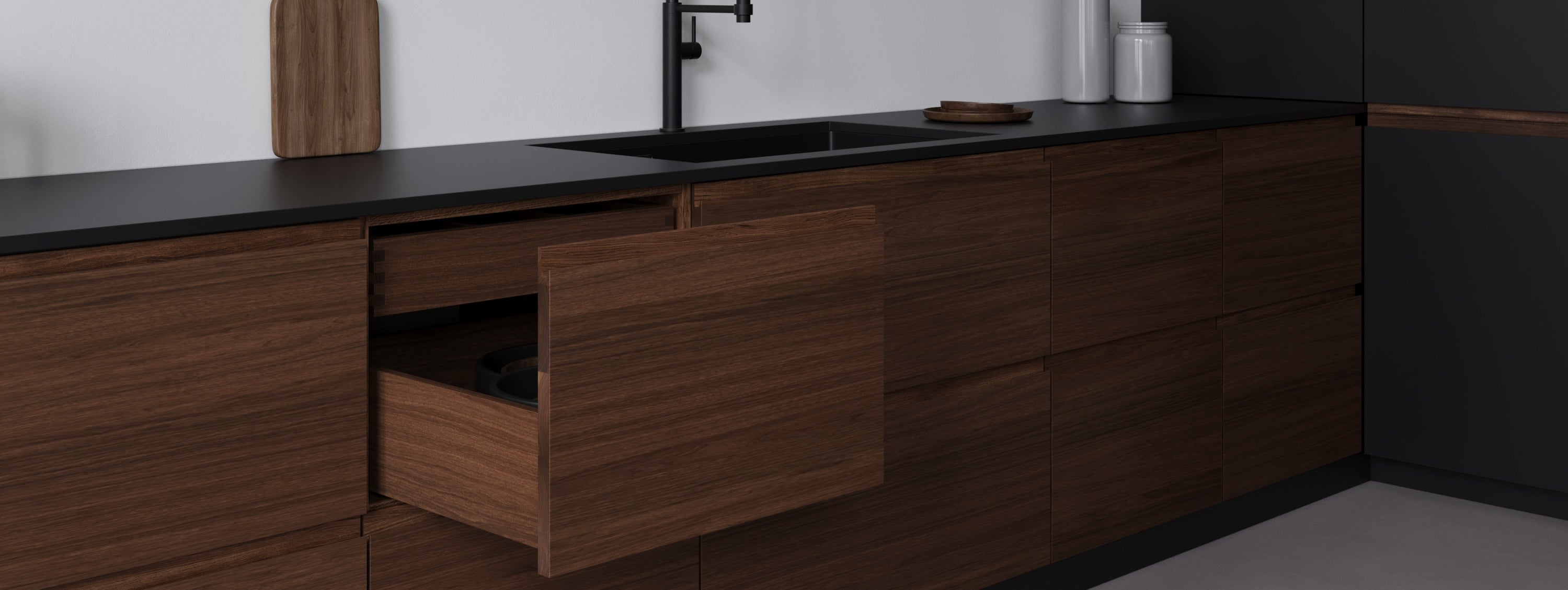 Walnut Kitchen Cabinets | Premium Materials & Best Quality - Beyond ...