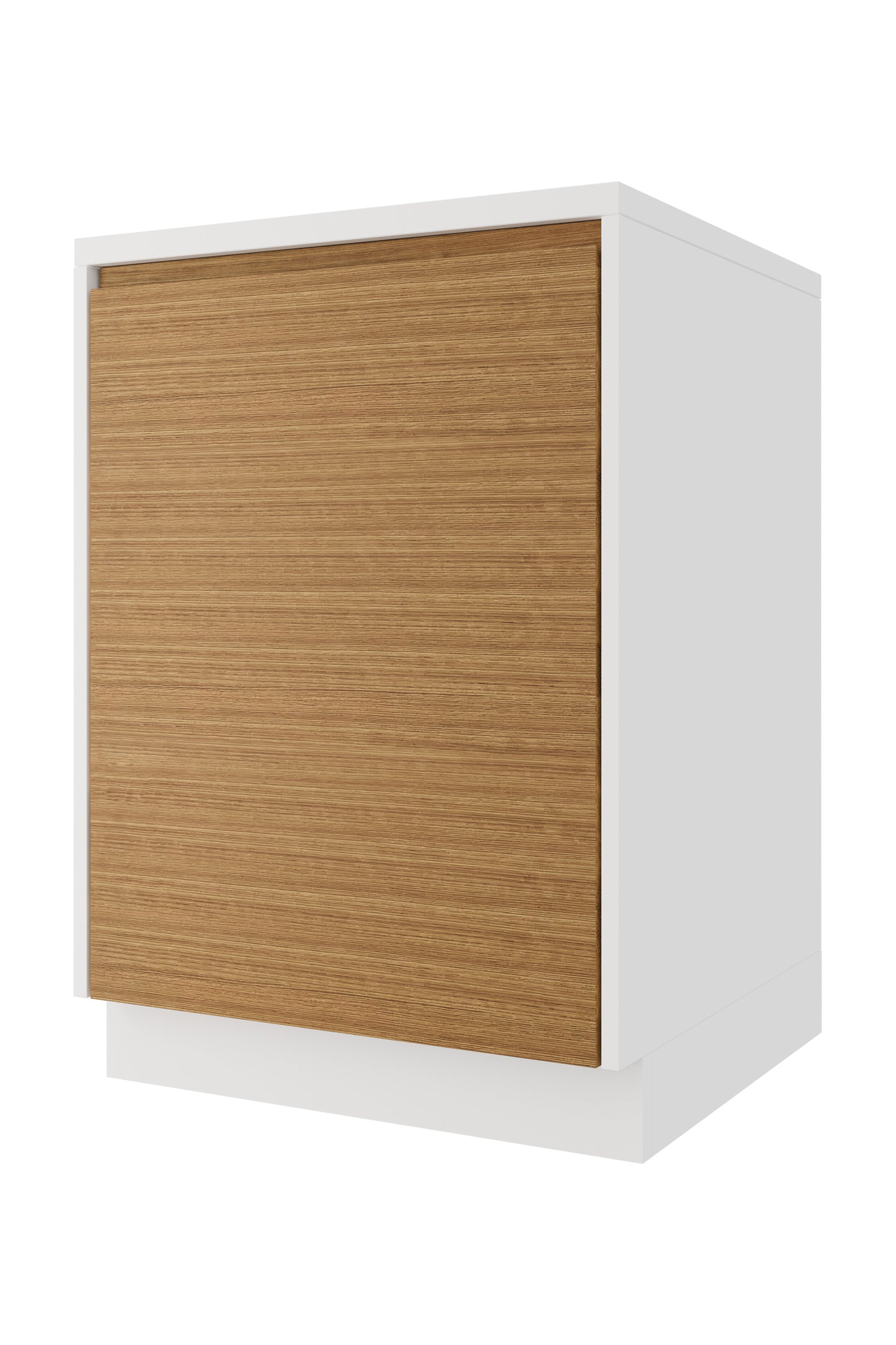 integrated handle kitchen door white oak