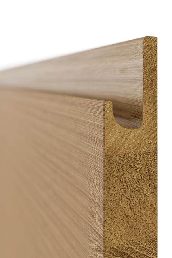 J-pull drawer front | Integrated handle kitchen doors - Beyond Kitchen Inc.